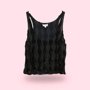 EMPORIO ARMANI | Vintage Sequined & Beaded Crop Top | Like New